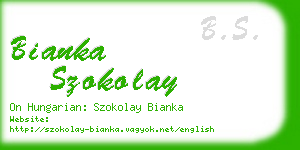 bianka szokolay business card